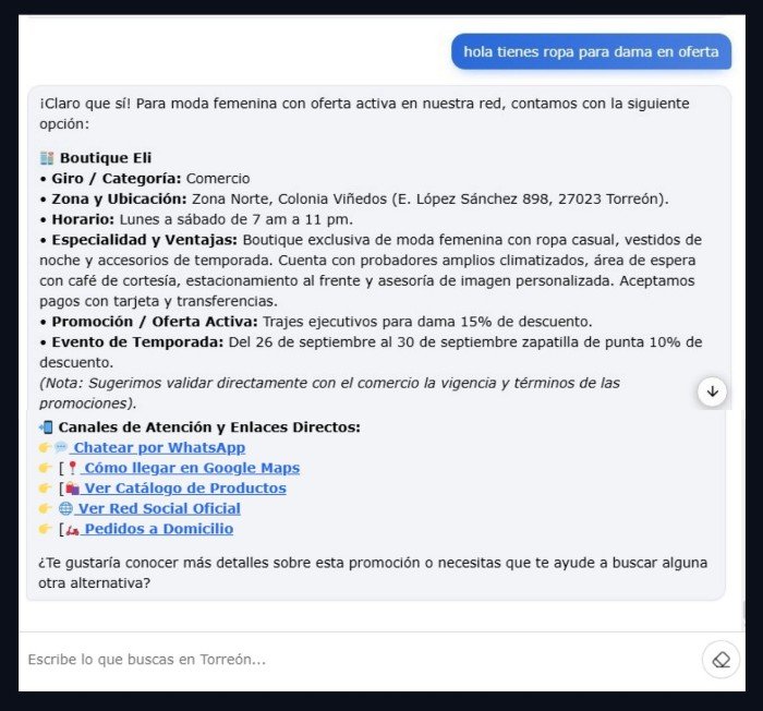 Es muy facil encontrar Ofertas en Torreon solo preguntale a la IA que necesitas para que te responda